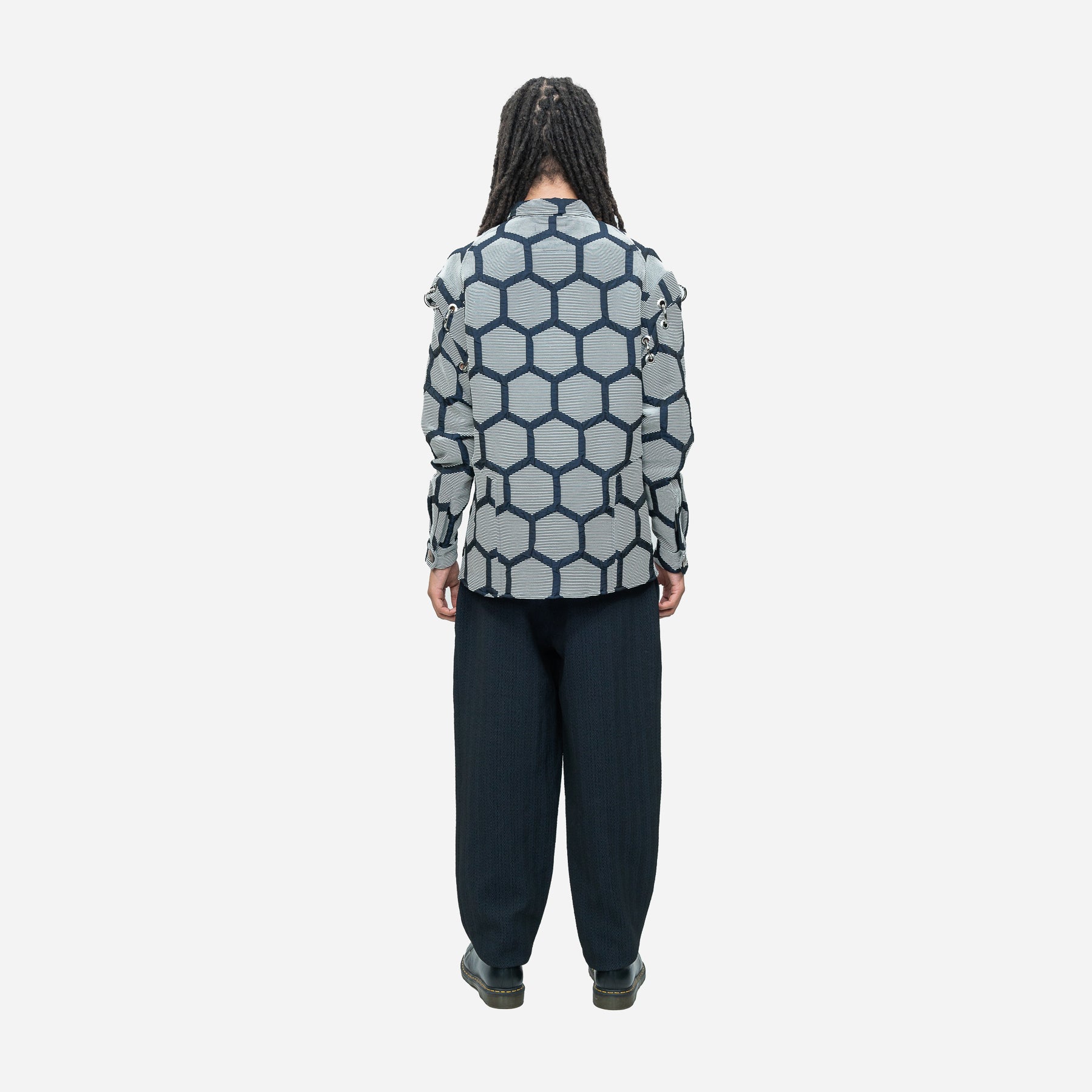 Hexagon Curved Eyelet Shirt