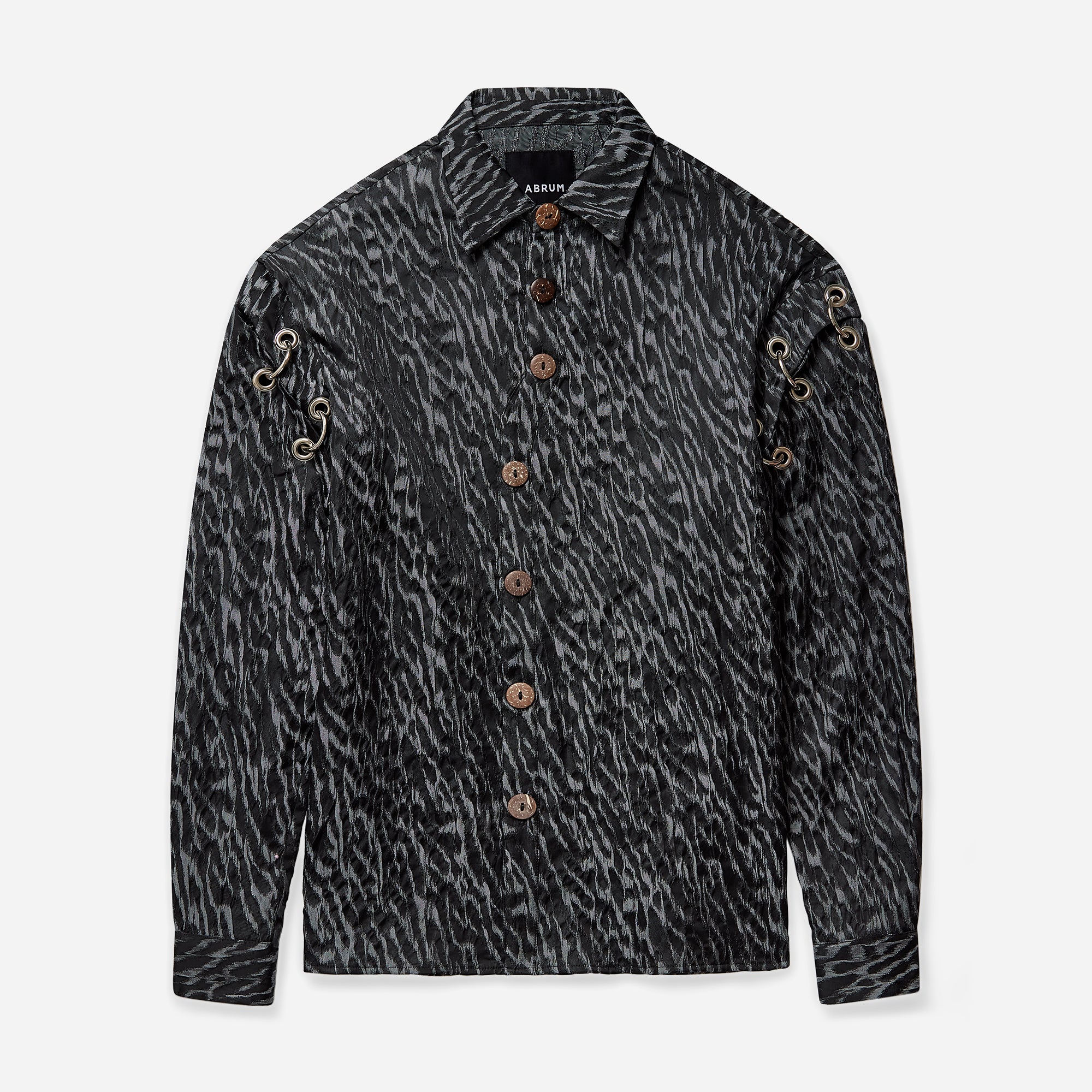 Black & Silver Eyelet Shirt
