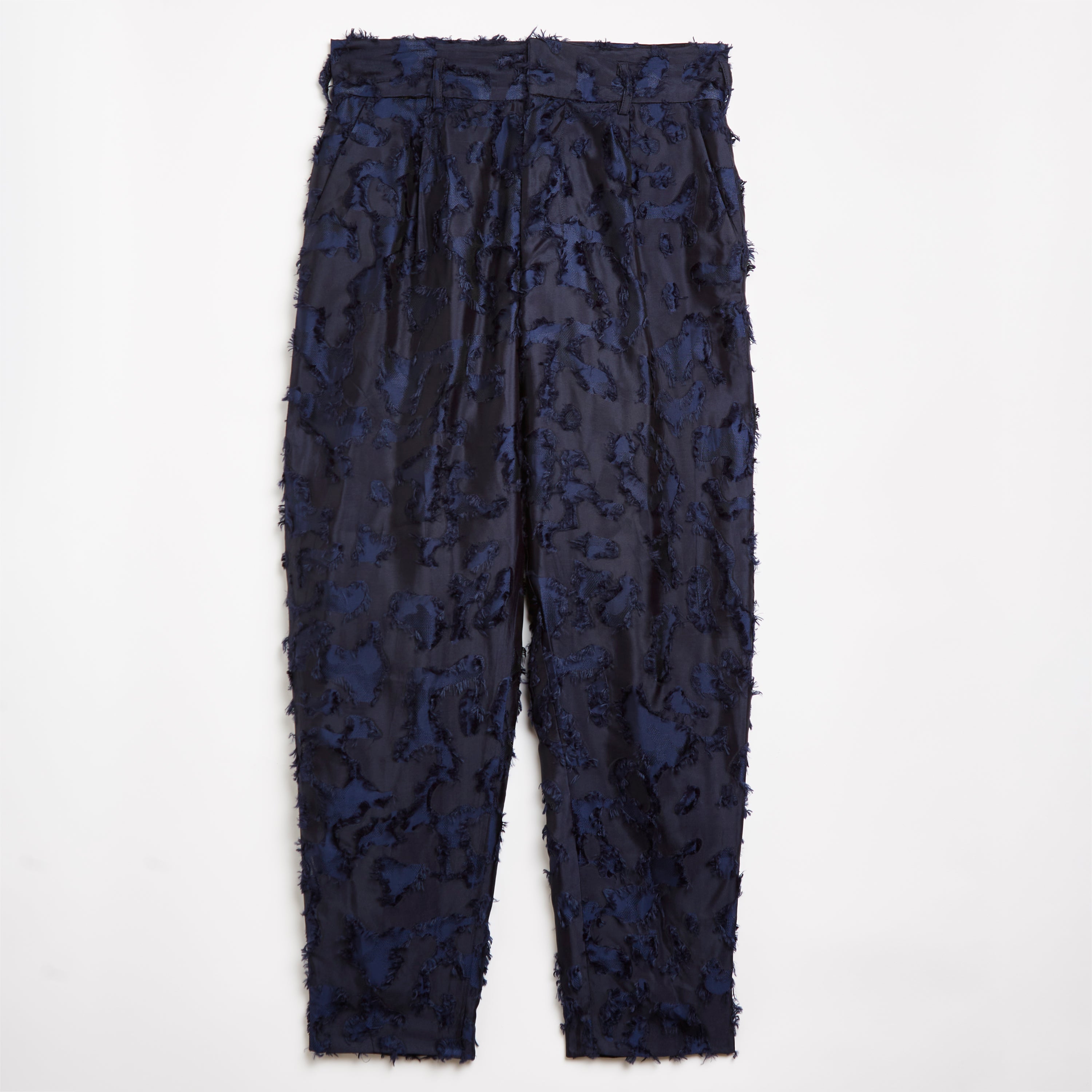 Royal Blue Textured Camo Trousers
