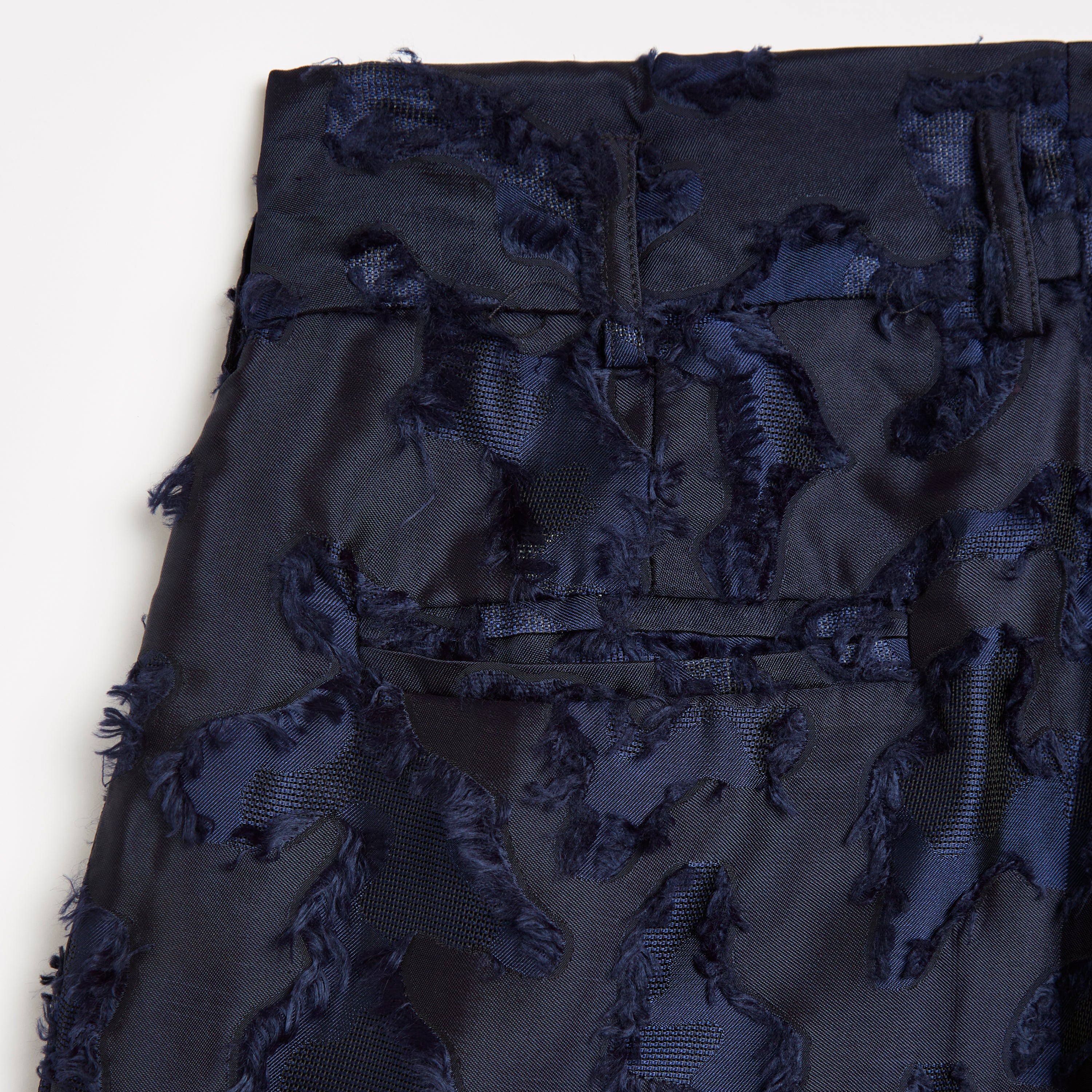 Royal Blue Textured Camo Trousers