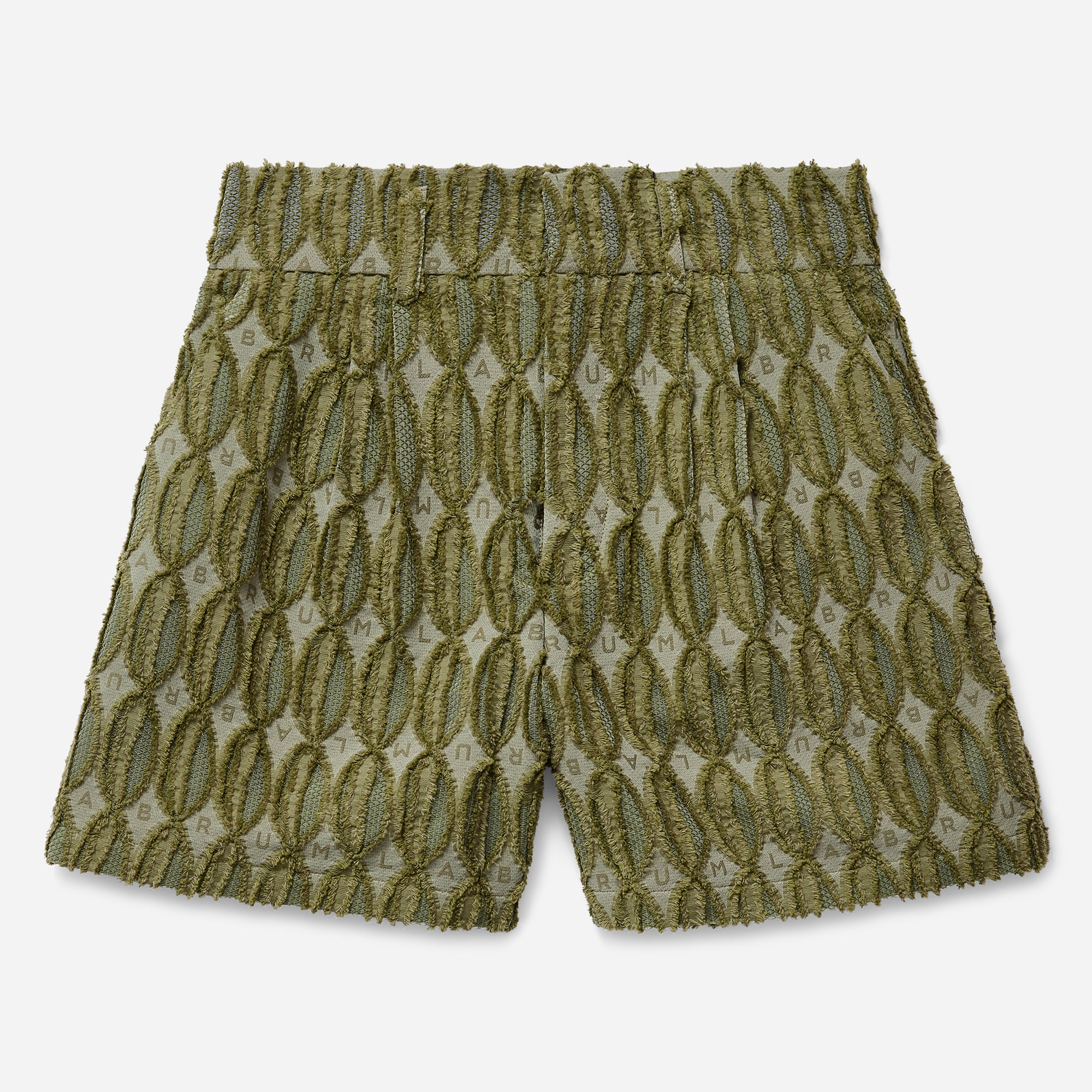 Green Monogram Tailored Shorts