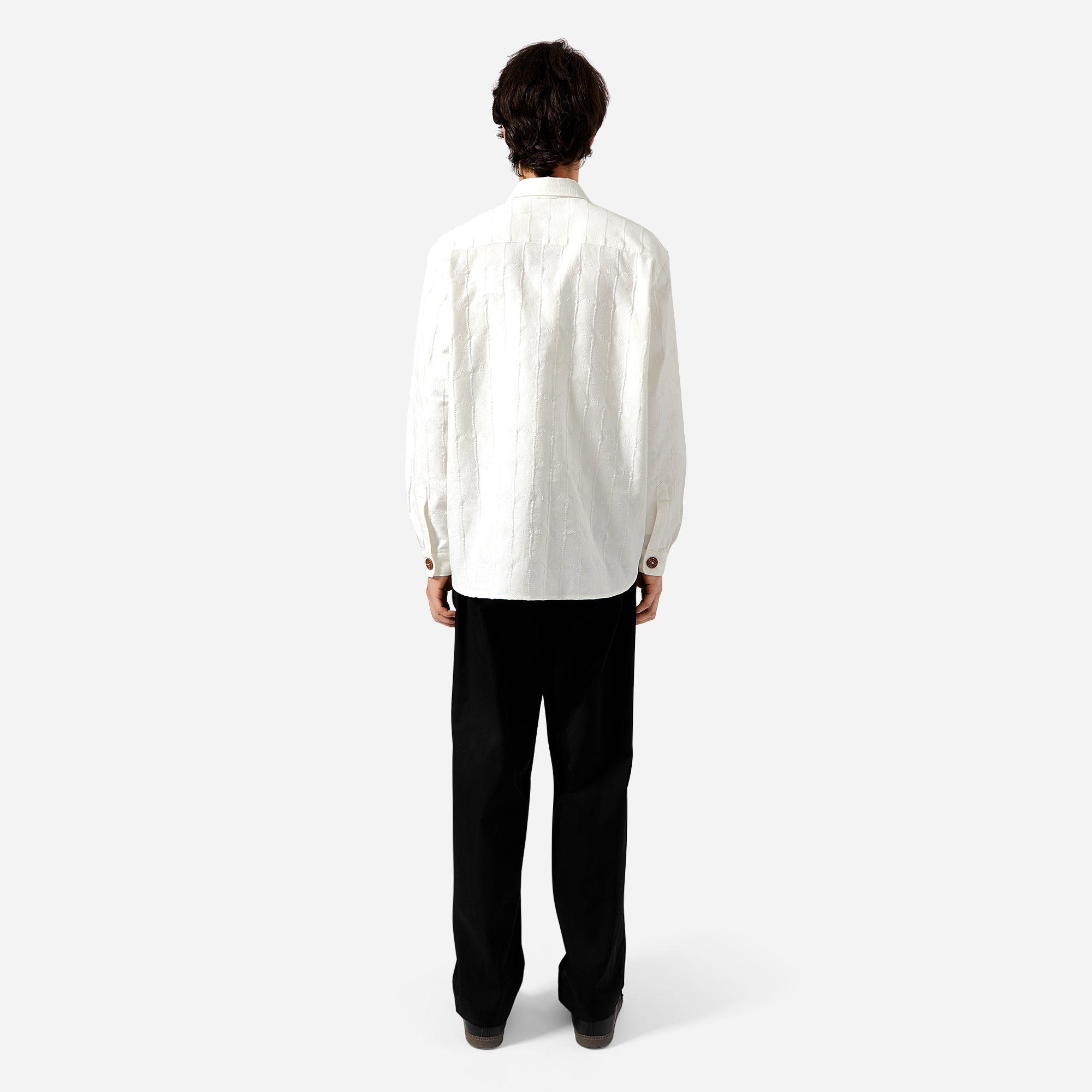 White Jacquard Monogram Shirt