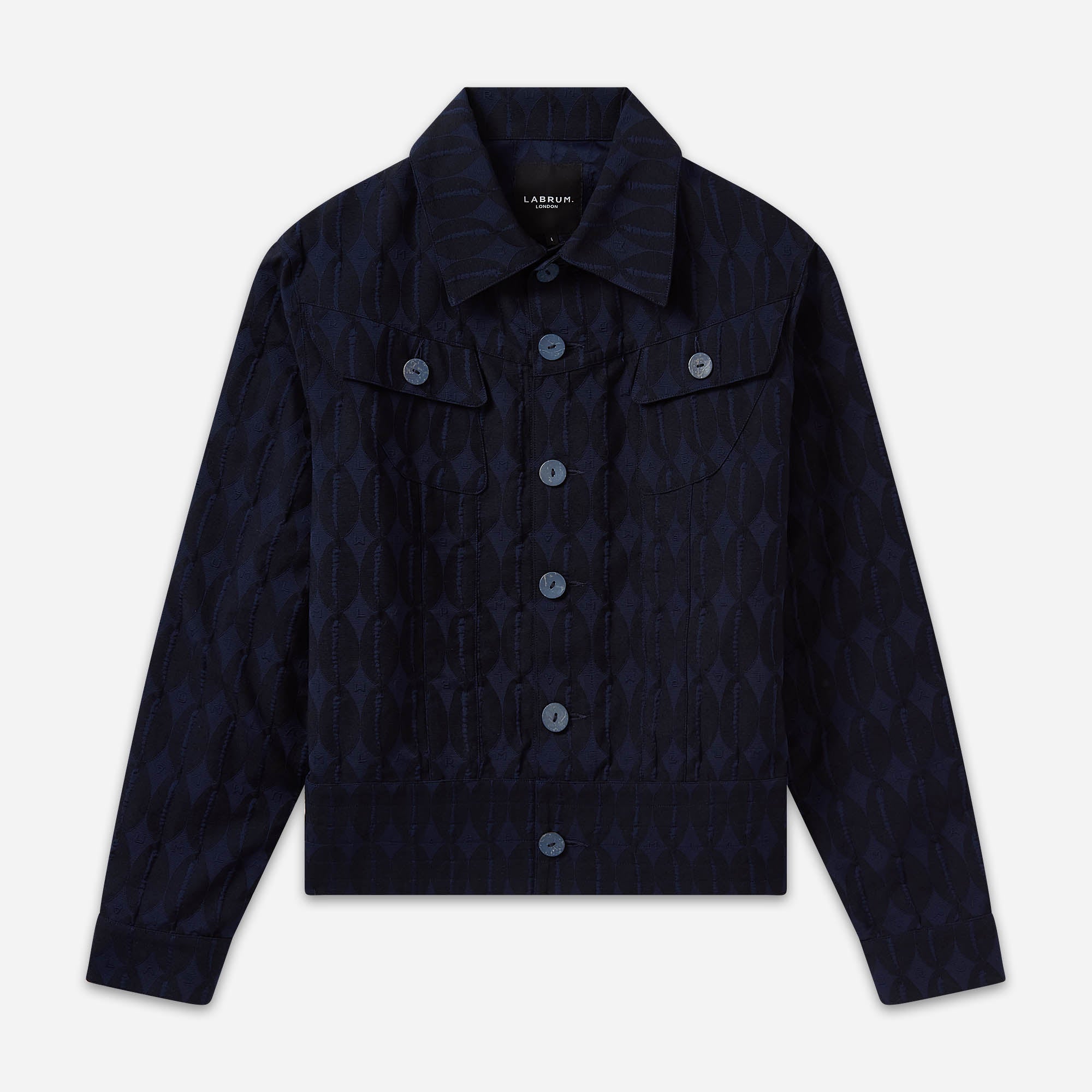 Navy Monogram Work Jacket