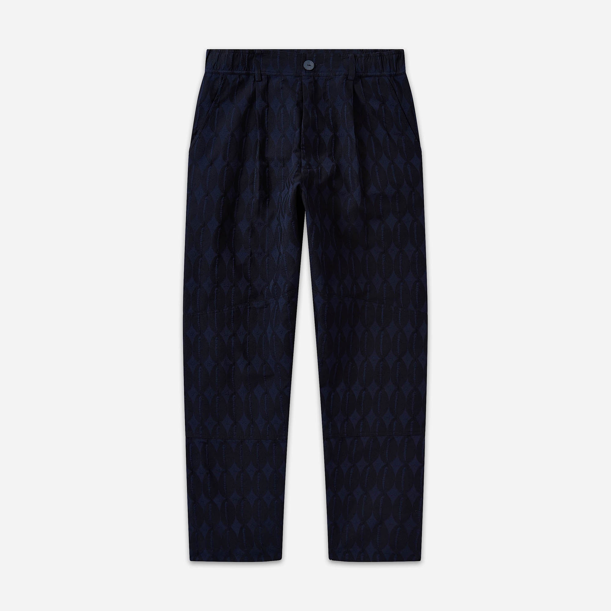 Navy Monogram Cargo Trousers