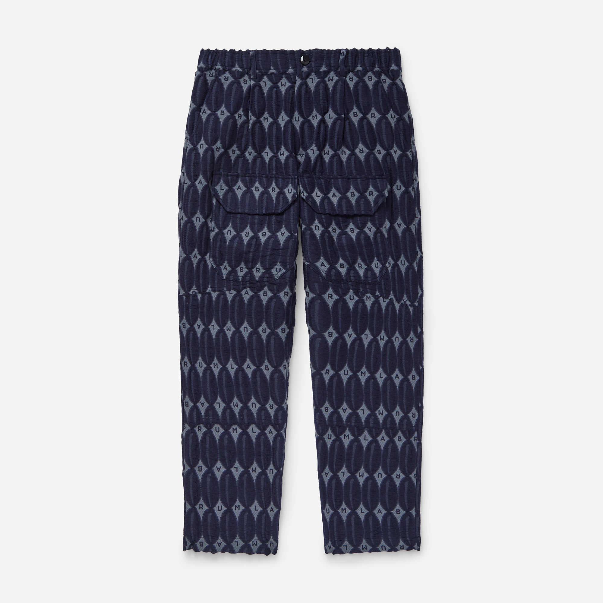 Navy Monogram Cargo Trousers
