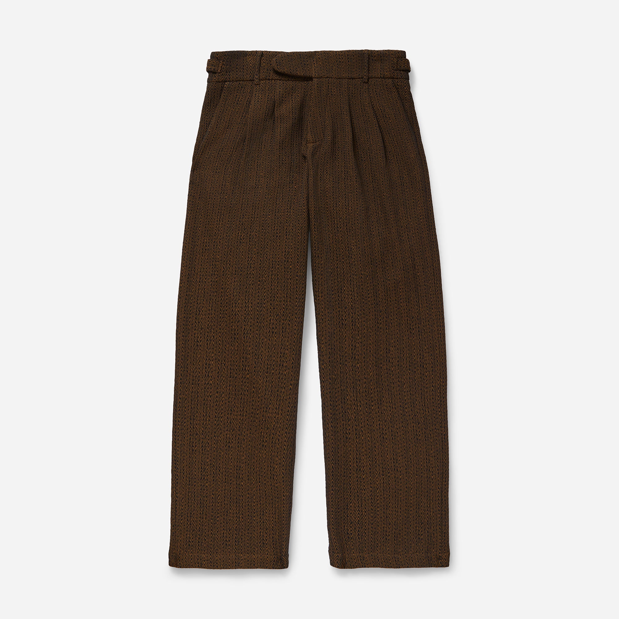 Bronze Jacquard Cotton Tree Trousers