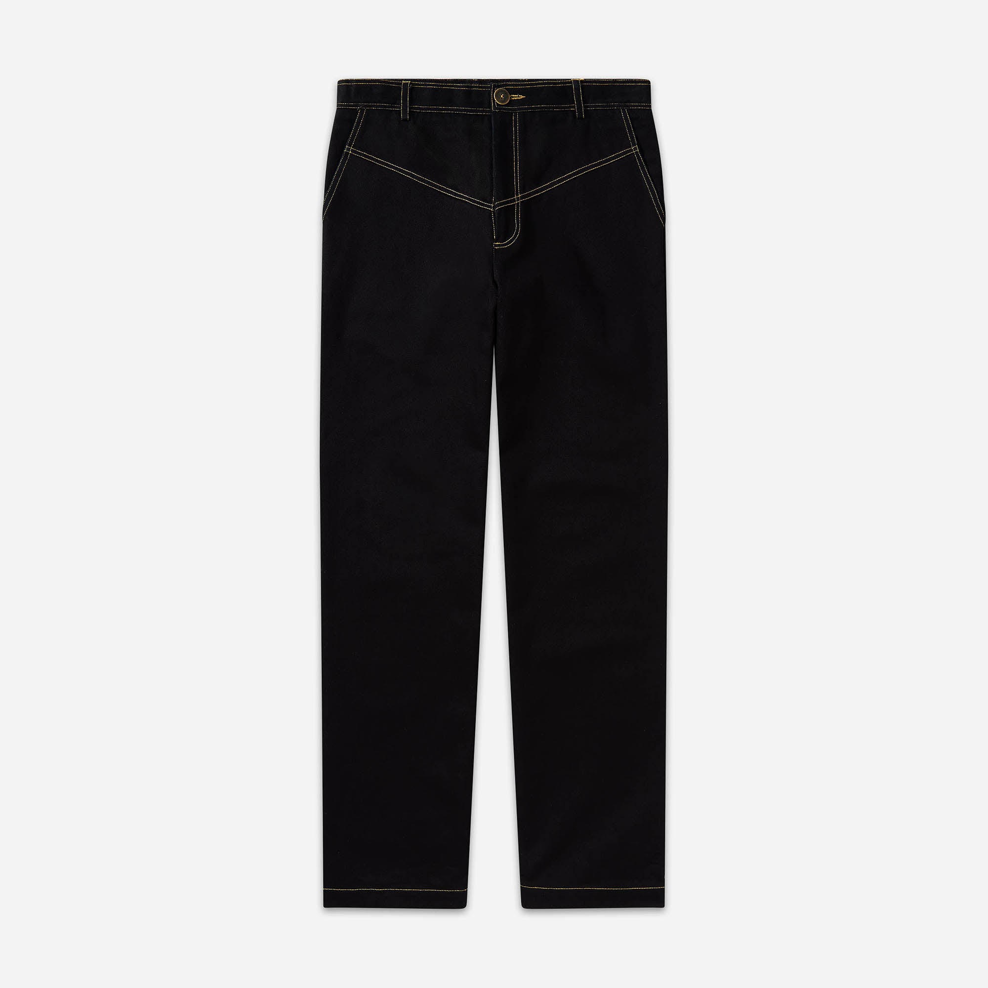 Black Monogram Embroidered Denim Jeans