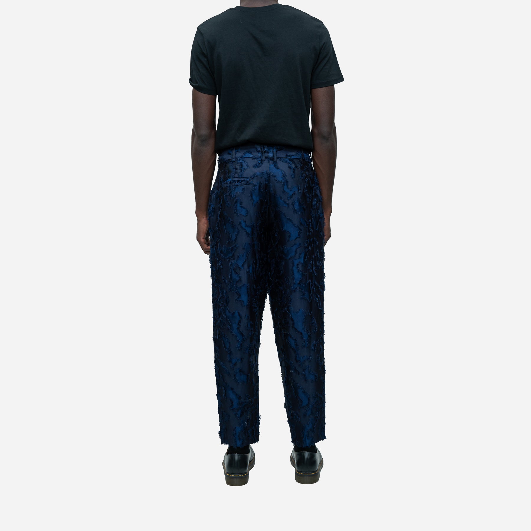 Royal Blue Textured Camo Trousers