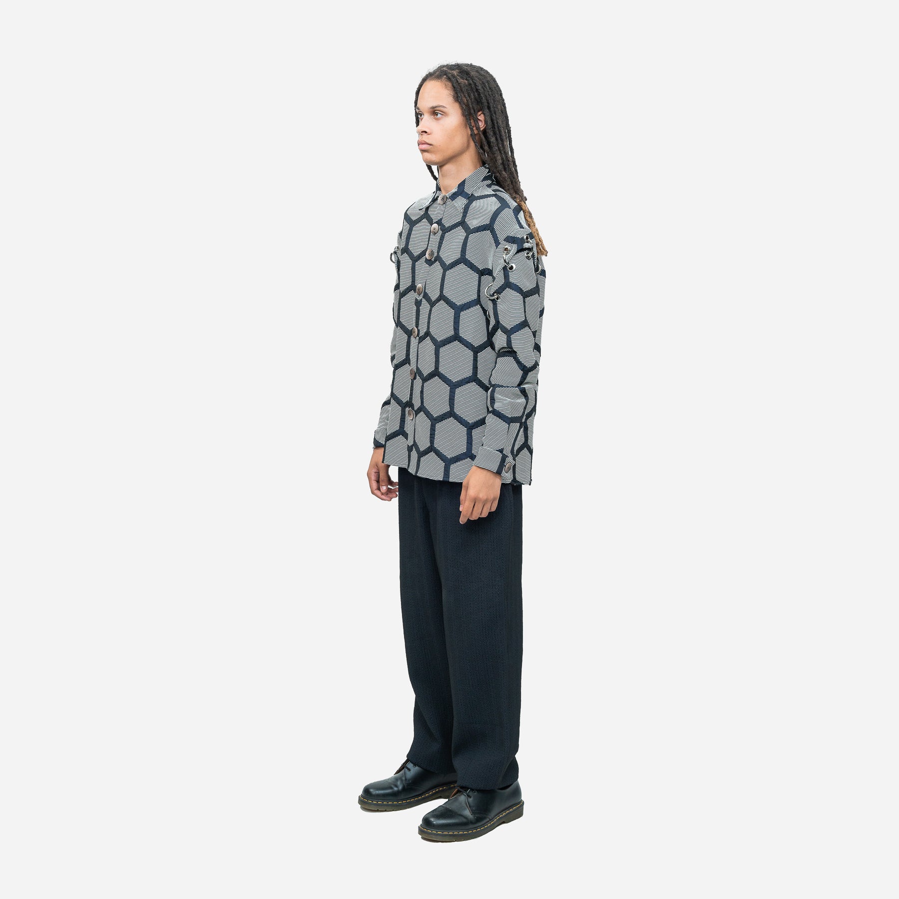 Hexagon Curved Eyelet Shirt